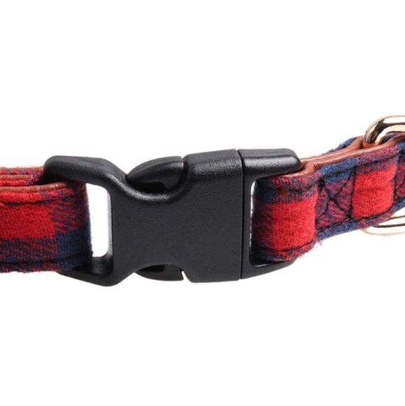 Camellia319 British Plaid pet Collar Bow Collar Release Buckle Dog Collar￼￼ - Picture 4 of 4